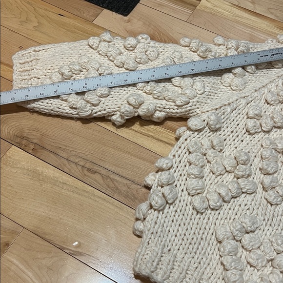 Chicwish Cream Heart Textured Knit Cardigan - Picture 6 of 13